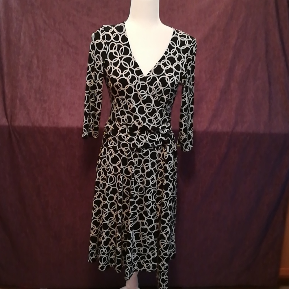 Black and White Wrap dress